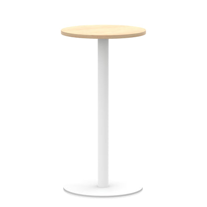 Italia Round Poseur Table White Leg