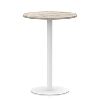 Italia Round Poseur Table White Leg