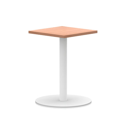 Italia Square Poseur Table White Leg