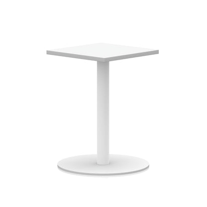 Italia Square Poseur Table White Leg