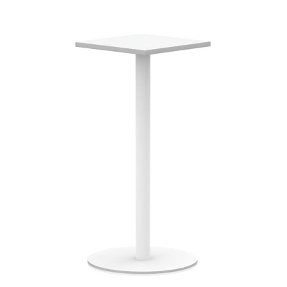 Italia Square Poseur Table White Leg