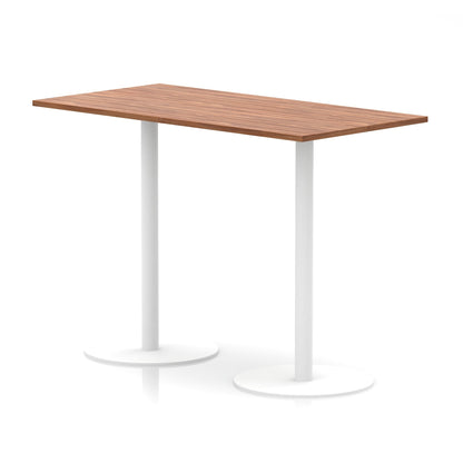 Italia Rectangular Poseur Table White Leg