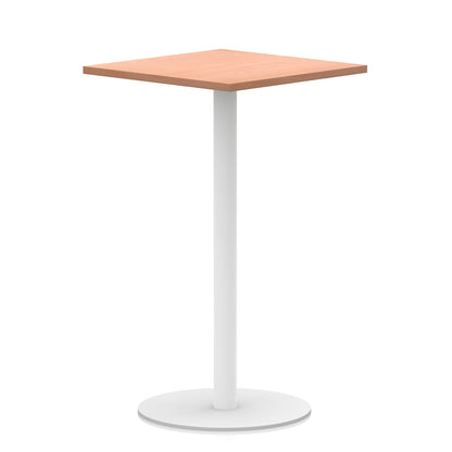 Italia Square Poseur Table White Leg