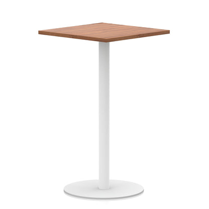 Italia Square Poseur Table White Leg