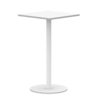 Italia Square Poseur Table White Leg