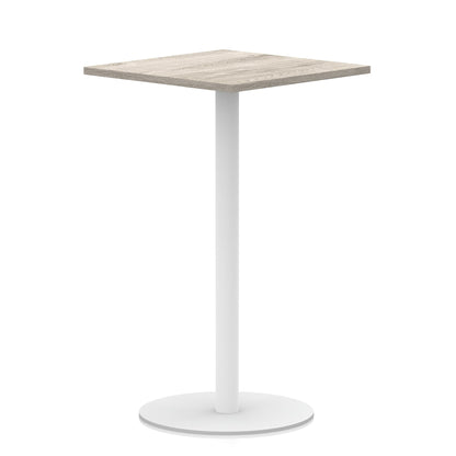 Italia Square Poseur Table White Leg
