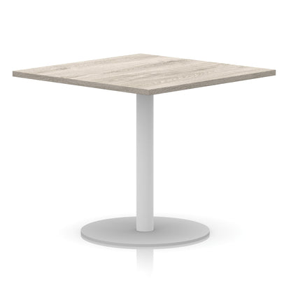 Italia Square Poseur Table White Leg