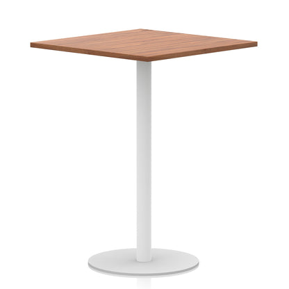 Italia Square Poseur Table White Leg
