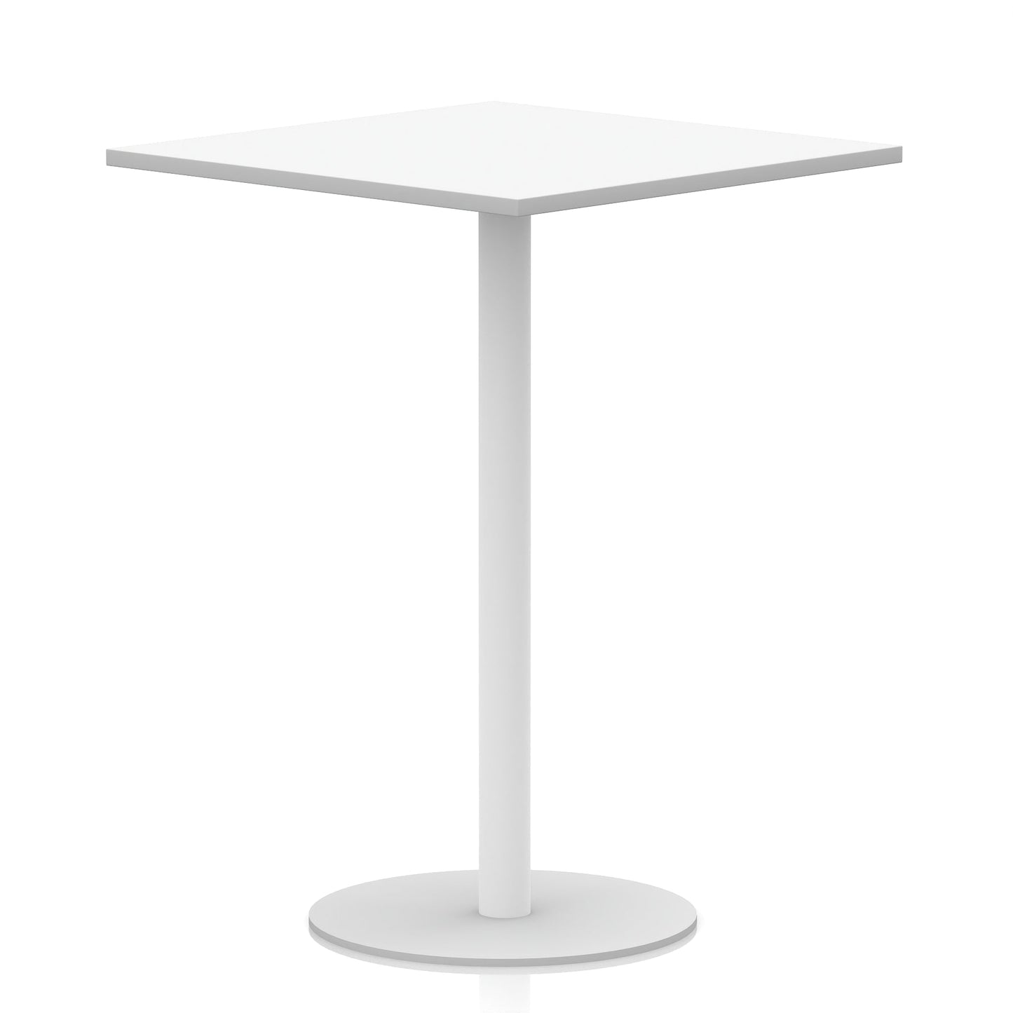 Italia Square Poseur Table White Leg