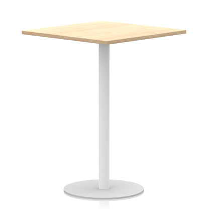 Italia Square Poseur Table White Leg