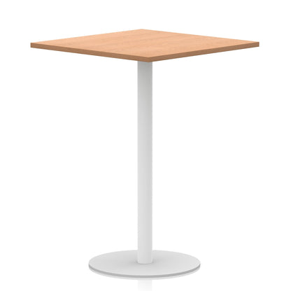 Italia Square Poseur Table White Leg