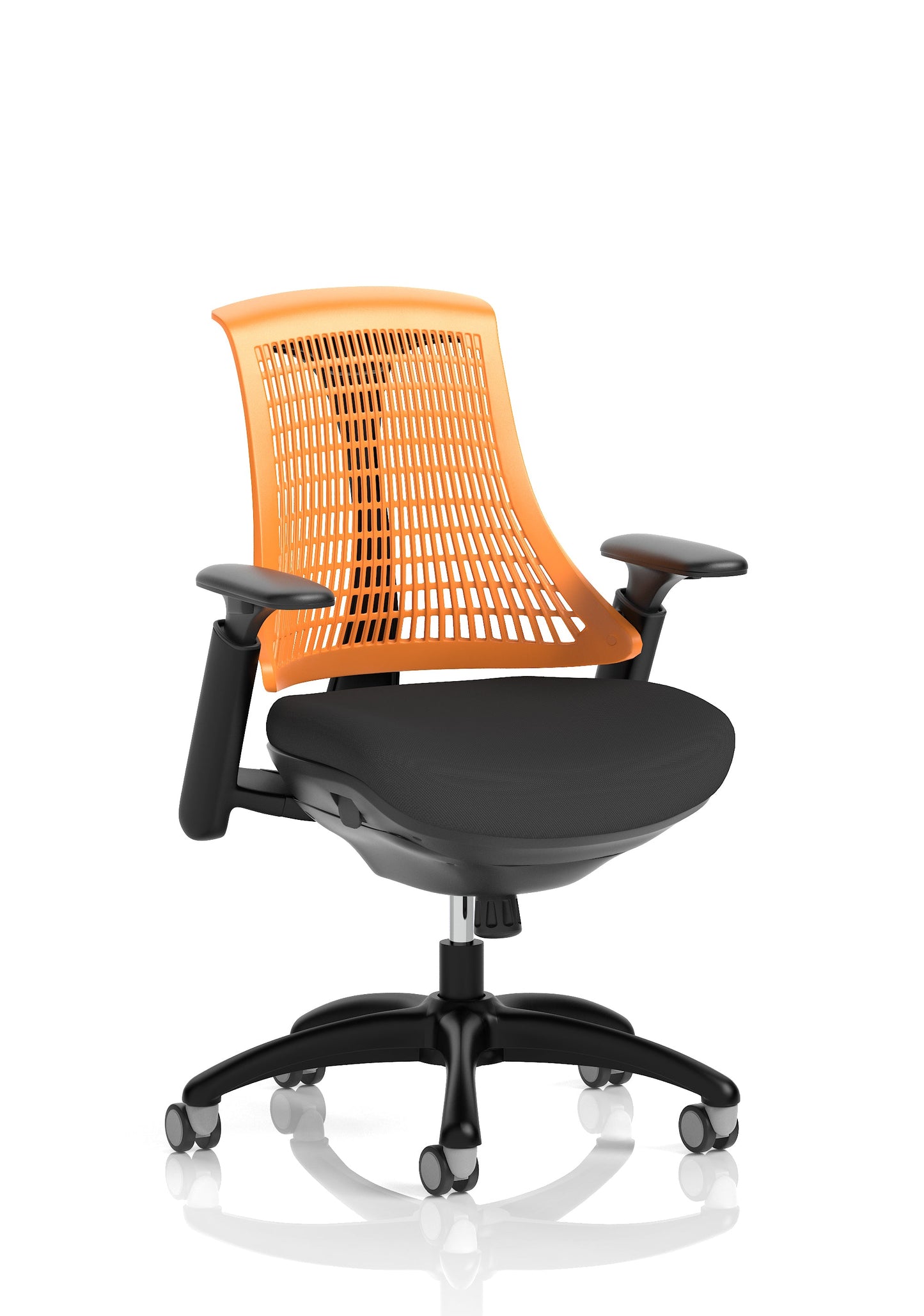 Flex Medium Back Black Frame Task Operator Office Chair with Arms