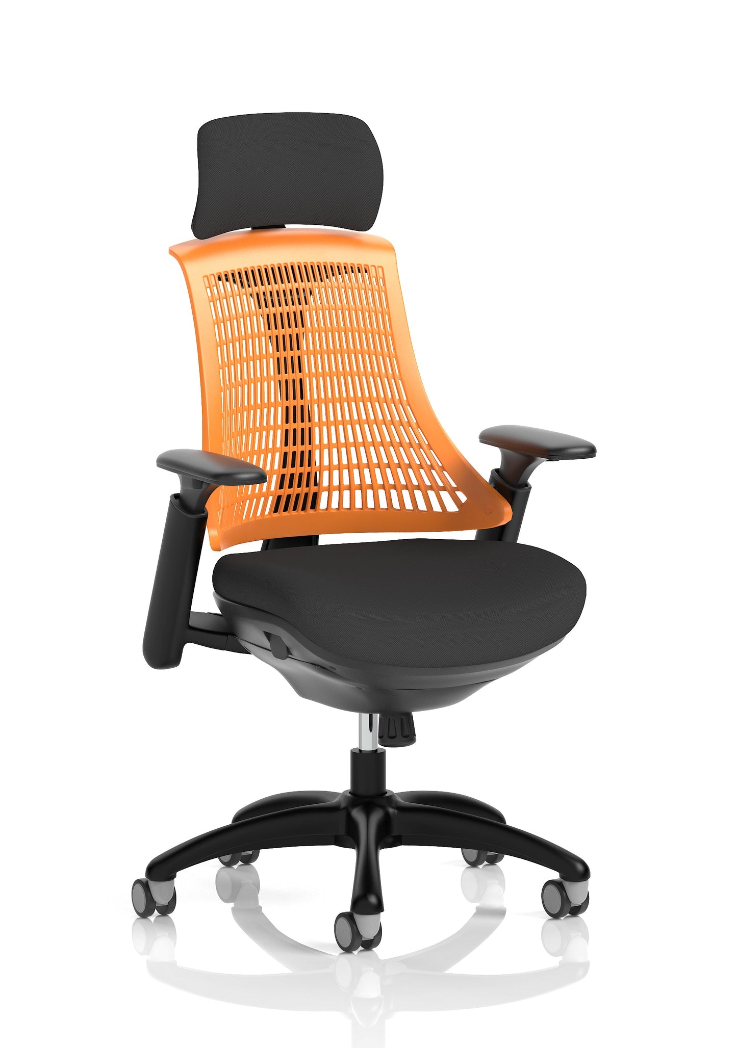 Flex Medium Back Black Frame Task Operator Office Chair with Arms