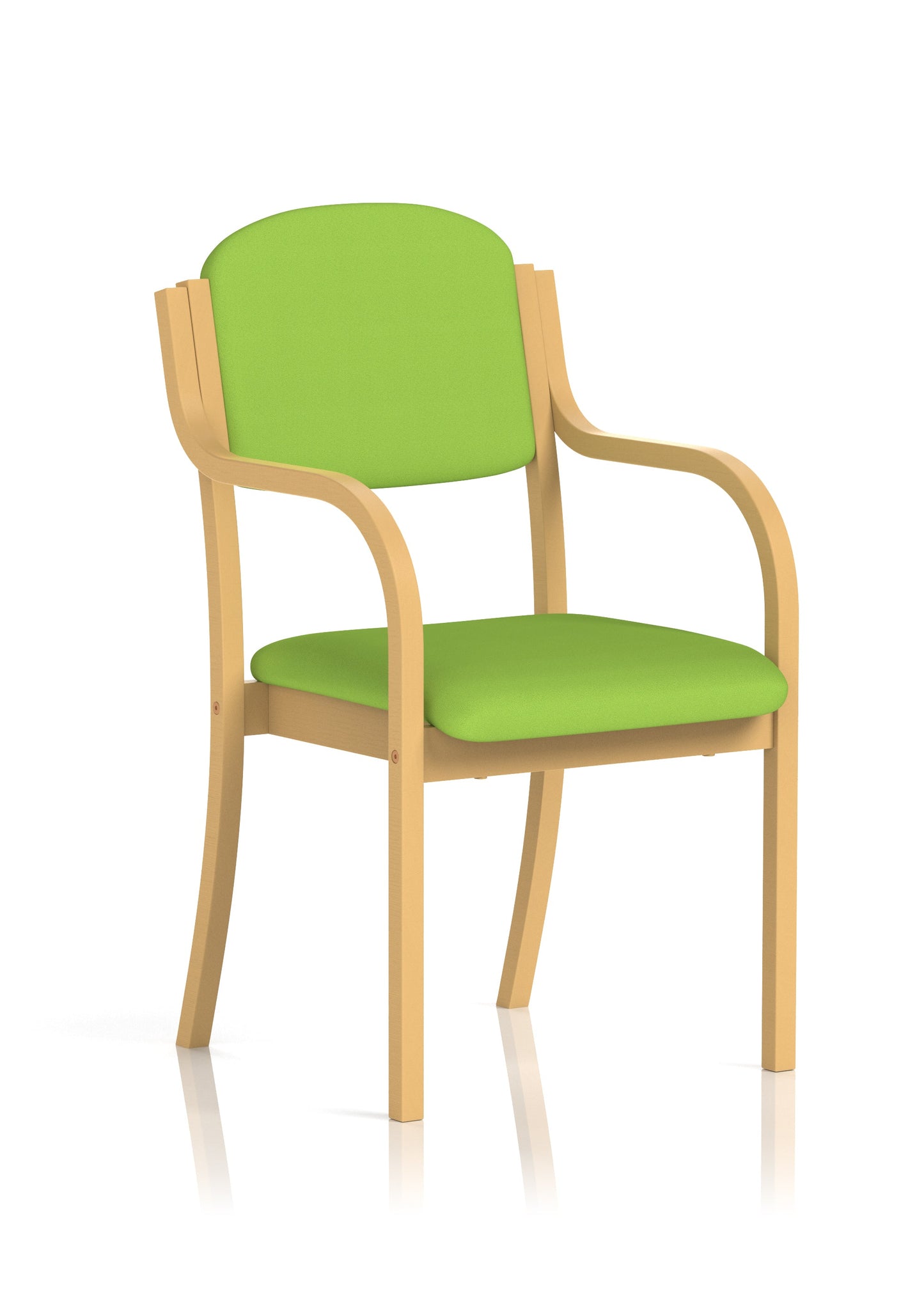 Madrid Wooden Frame Visitor Chair with Arms
