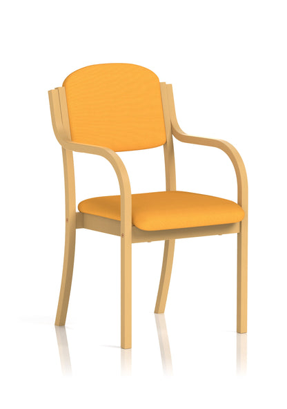 Madrid Wooden Frame Visitor Chair with Arms