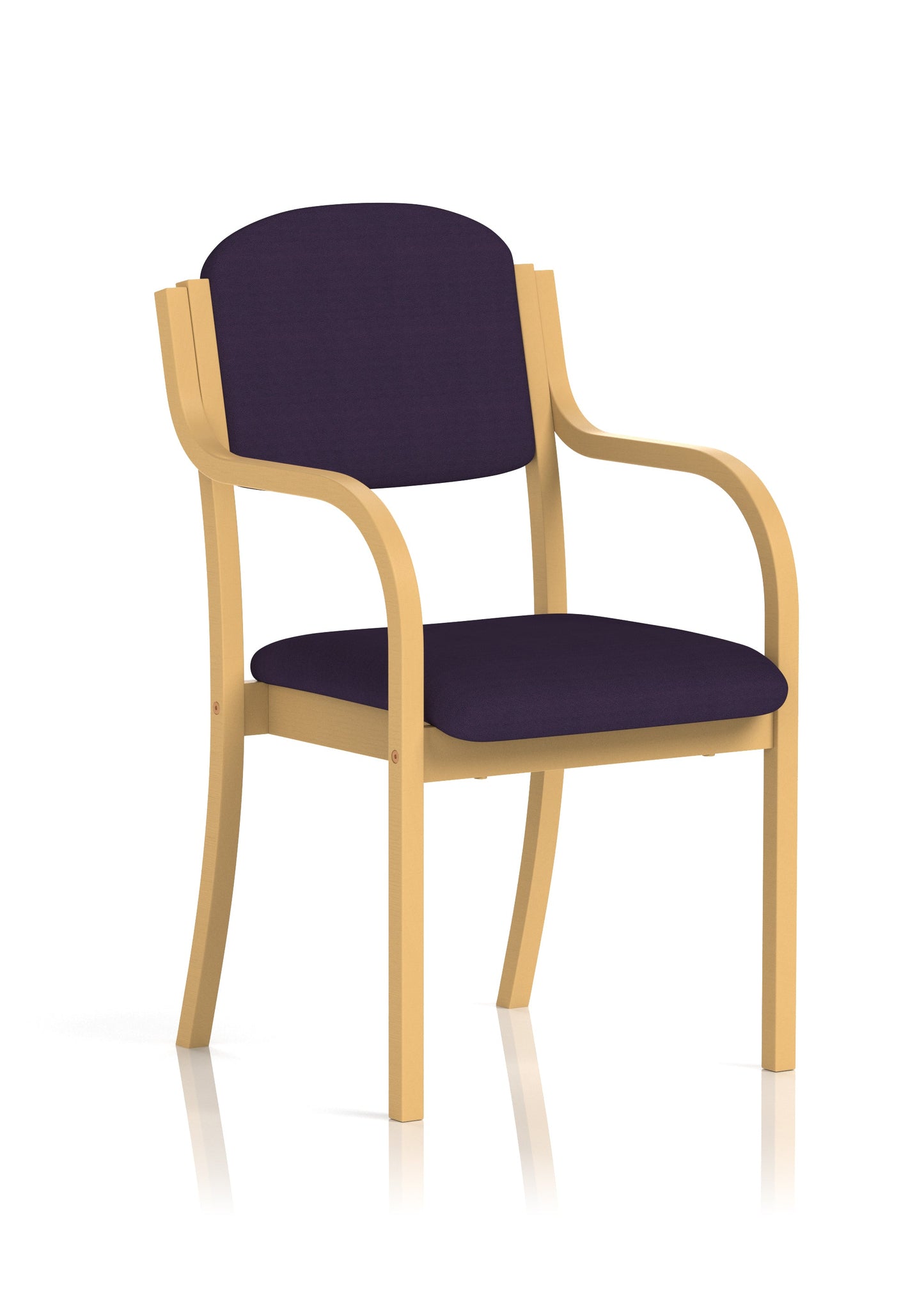 Madrid Wooden Frame Visitor Chair with Arms
