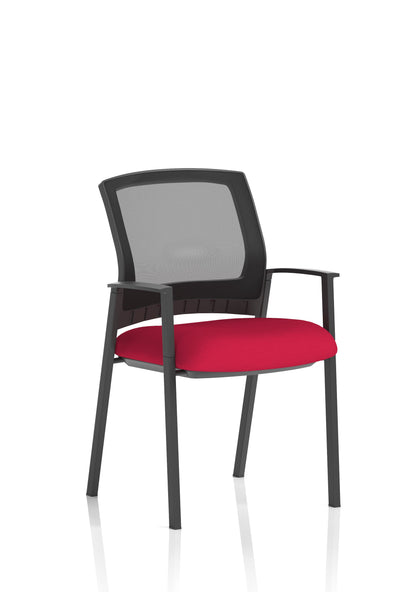 Metro Medium Mesh Back Stacking Visitor Chair with Arms