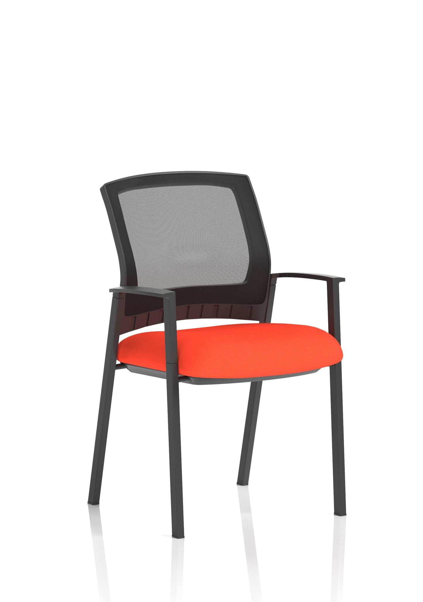 Metro Medium Mesh Back Stacking Visitor Chair with Arms
