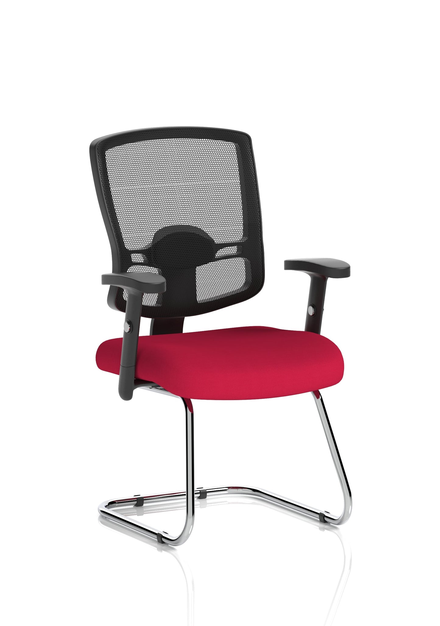 Portland Mesh Back Cantilever Visitor Chair with Arms