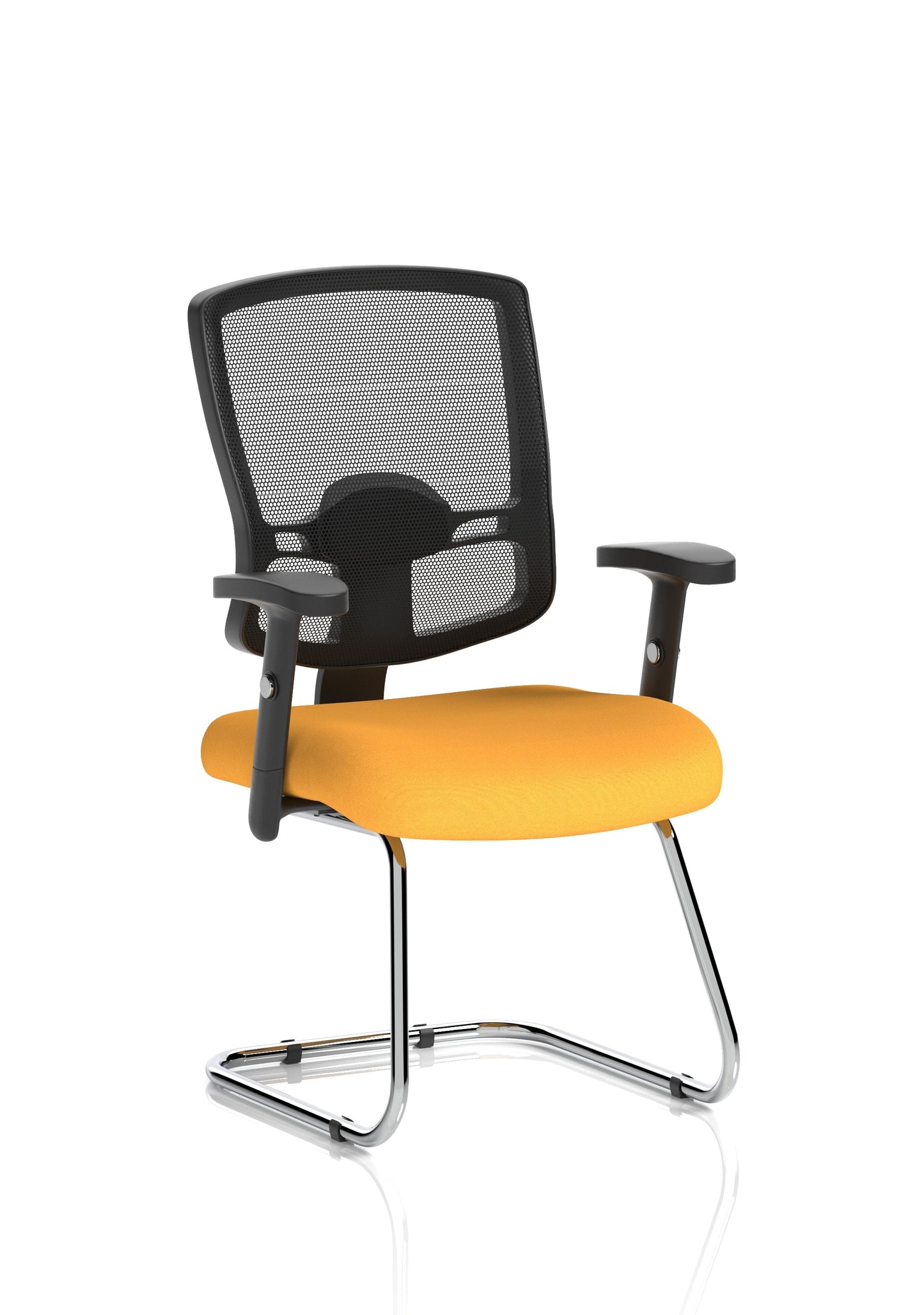 Portland Mesh Back Cantilever Visitor Chair with Arms