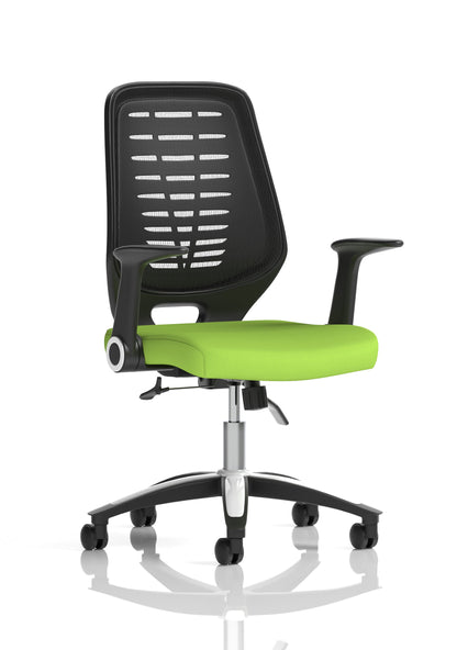 Relay Medium Mesh Back Task Operator Office Chair with Arms