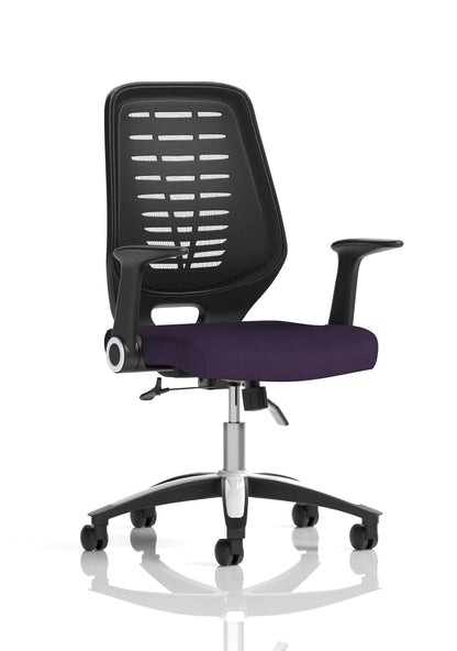 Relay Medium Mesh Back Task Operator Office Chair with Arms