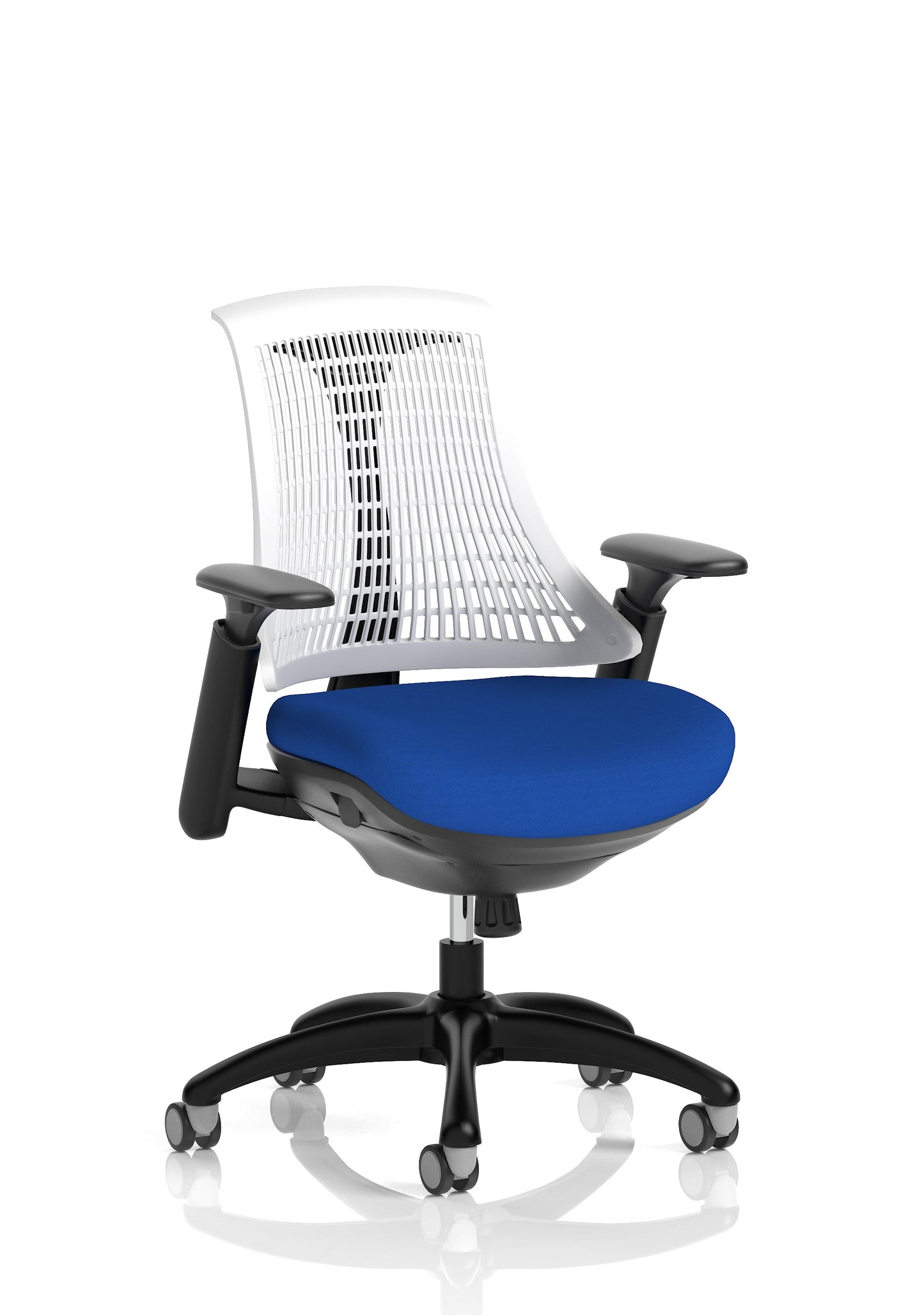 Flex Medium Back Black Frame Task Operator Office Chair with Arms