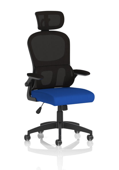 Iris Task Operator Mesh Back Fabric Seat With Headrest