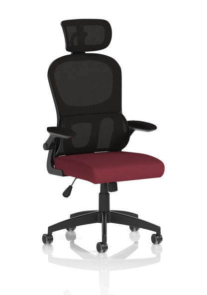 Iris Task Operator Mesh Back Fabric Seat With Headrest