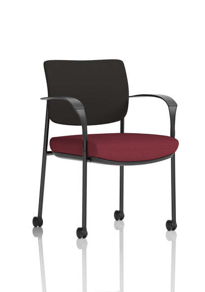 Brunswick Deluxe Medium Back Visitor Office Chair with Arms with Castors