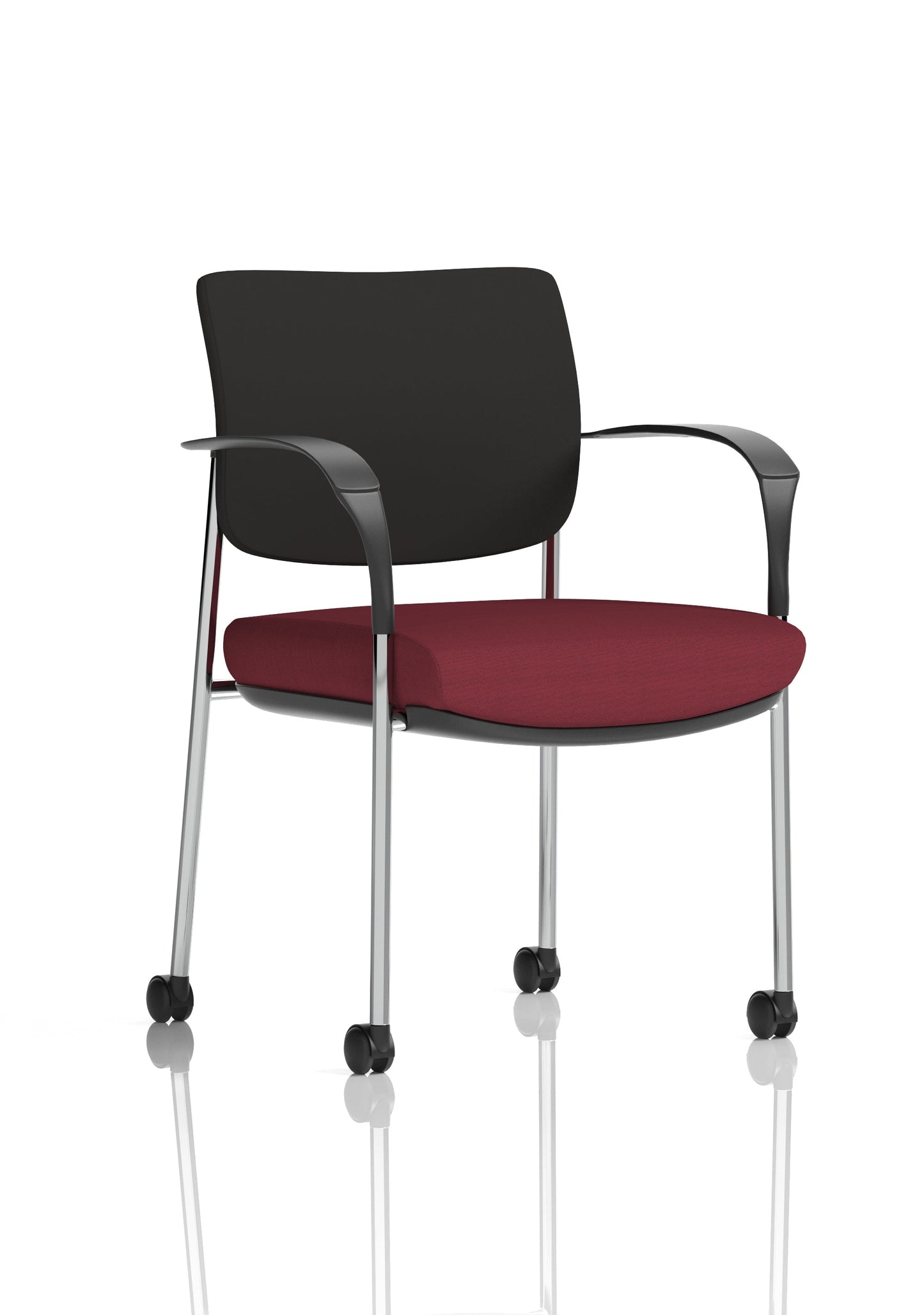 Brunswick Deluxe Medium Back Visitor Office Chair with Arms with Castors