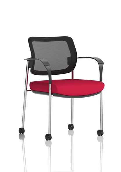 Brunswick Deluxe Medium Back Visitor Office Chair with Arms with Castors