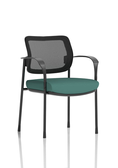 Brunswick Deluxe Medium Back Stacking Visitor Office Chair with Arms