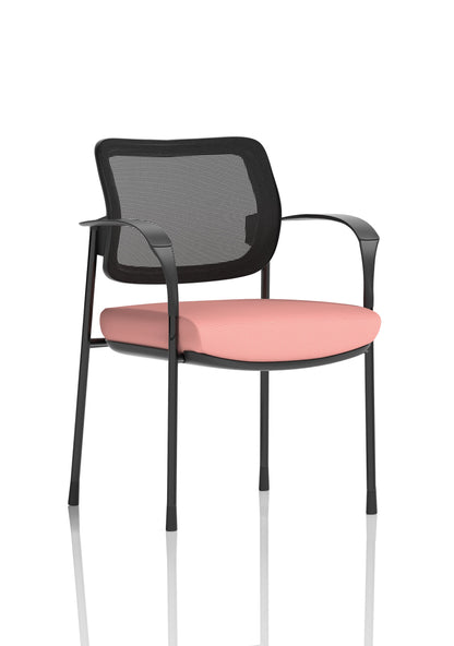 Brunswick Deluxe Medium Back Stacking Visitor Office Chair with Arms