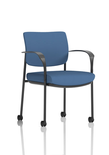 Brunswick Deluxe Medium Back Visitor Office Chair with Arms with Castors
