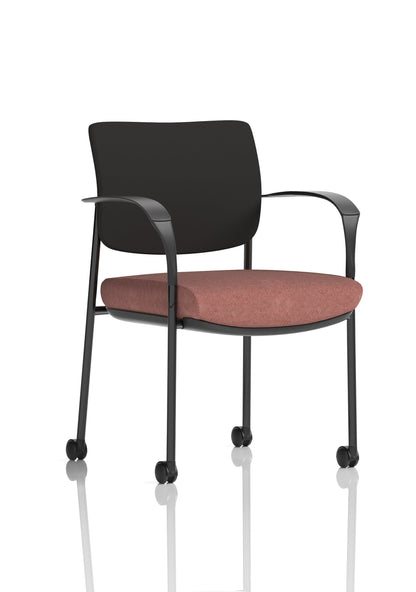 Brunswick Deluxe Medium Back Visitor Office Chair with Arms with Castors
