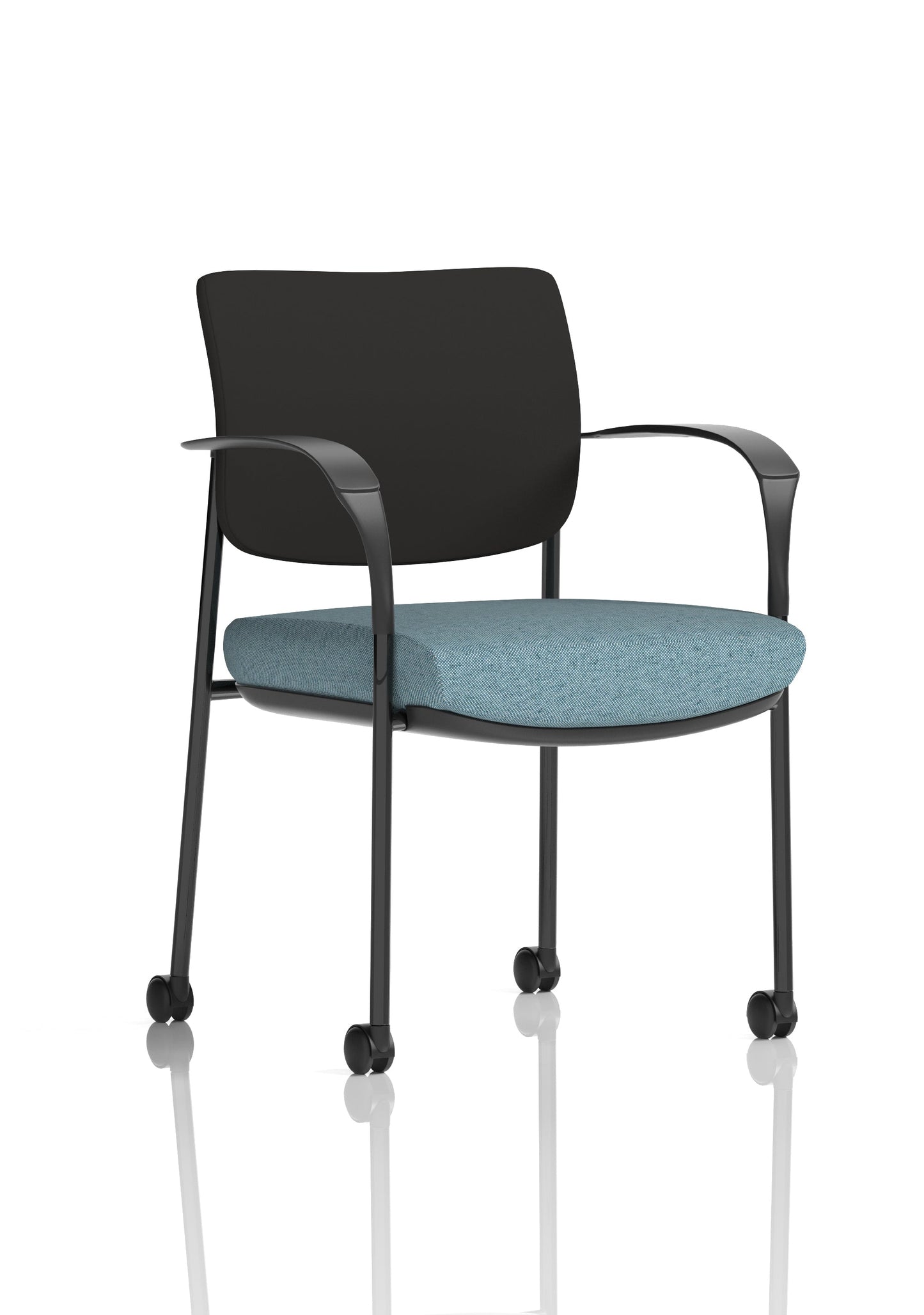Brunswick Deluxe Medium Back Visitor Office Chair with Arms with Castors
