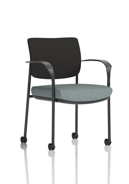 Brunswick Deluxe Medium Back Visitor Office Chair with Arms with Castors