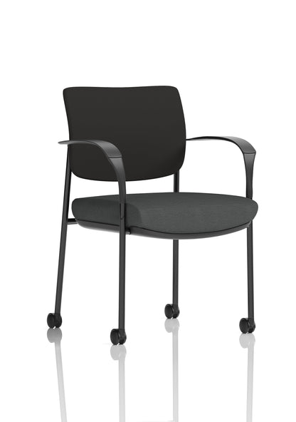 Brunswick Deluxe Medium Back Visitor Office Chair with Arms with Castors