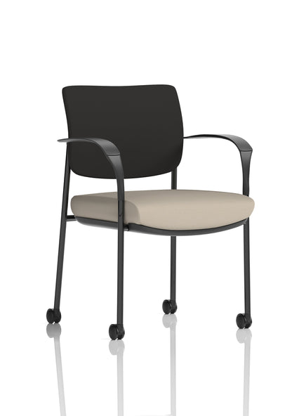 Brunswick Deluxe Medium Back Visitor Office Chair with Arms with Castors