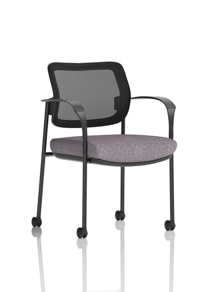 Brunswick Deluxe Medium Back Visitor Office Chair with Arms with Castors