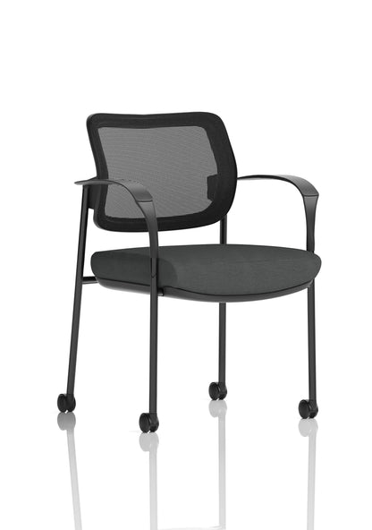 Brunswick Deluxe Medium Back Visitor Office Chair with Arms with Castors