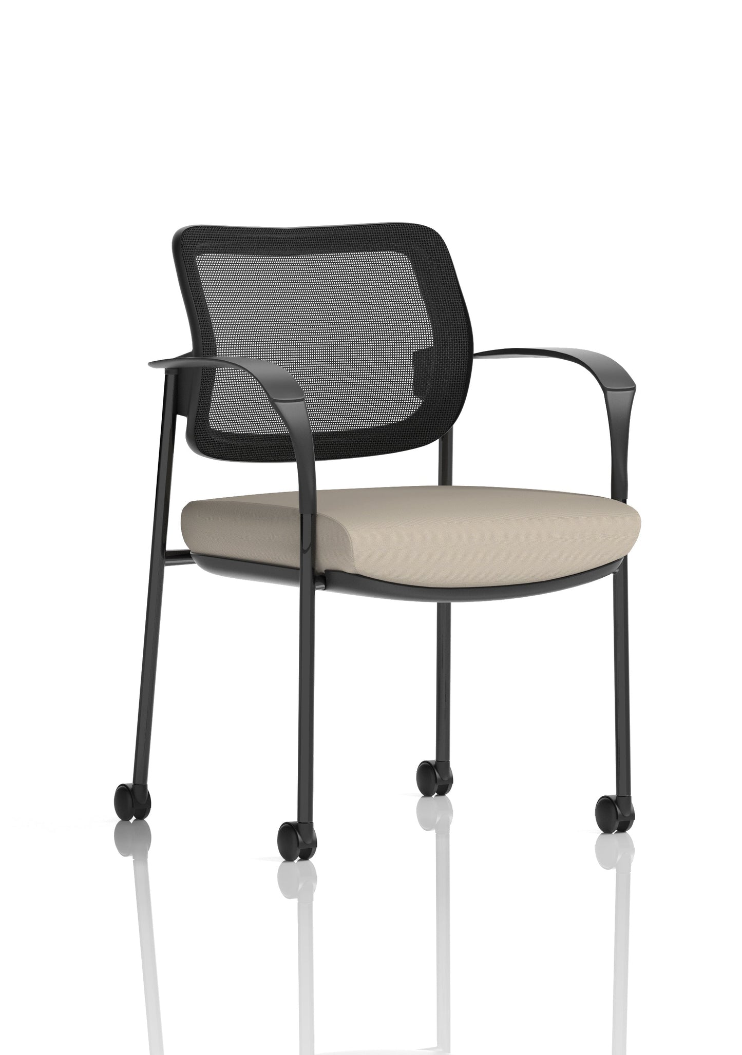 Brunswick Deluxe Medium Back Visitor Office Chair with Arms with Castors
