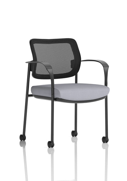 Brunswick Deluxe Medium Back Visitor Office Chair with Arms with Castors