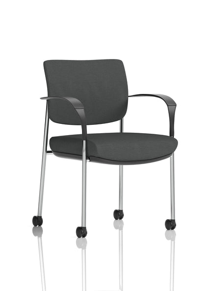Brunswick Deluxe Medium Back Visitor Office Chair with Arms with Castors