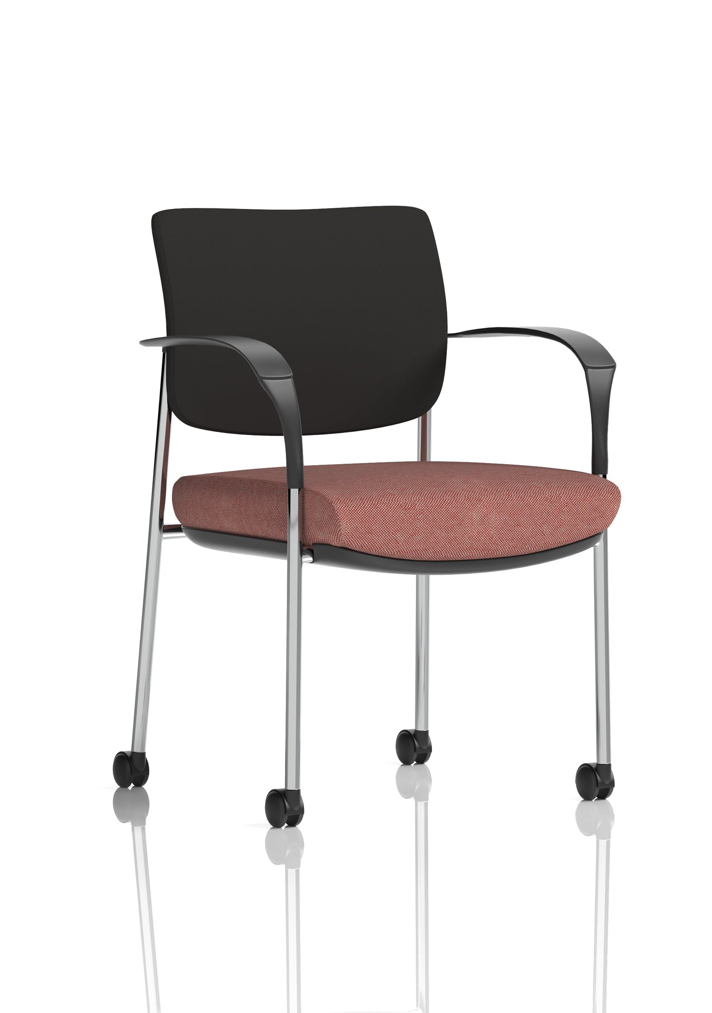 Brunswick Deluxe Medium Back Visitor Office Chair with Arms with Castors