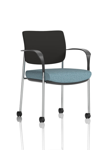 Brunswick Deluxe Medium Back Visitor Office Chair with Arms with Castors