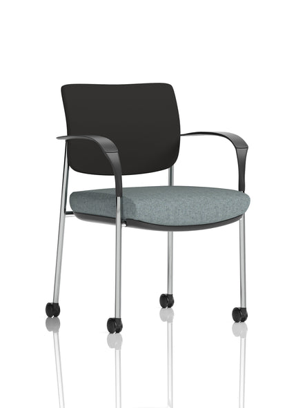 Brunswick Deluxe Medium Back Visitor Office Chair with Arms with Castors