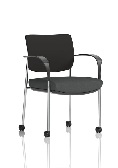 Brunswick Deluxe Medium Back Visitor Office Chair with Arms with Castors