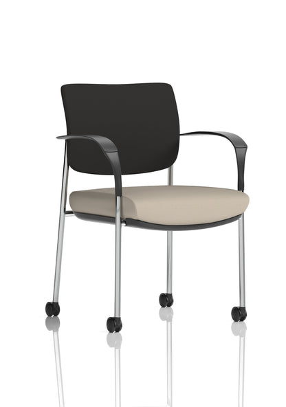Brunswick Deluxe Medium Back Visitor Office Chair with Arms with Castors